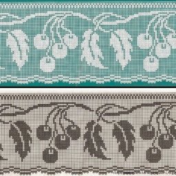 Филейное вязание - кайма, скатерть, салфетка, занавески