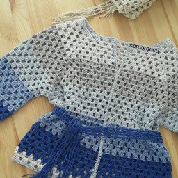 Кофта из ocтaткoв крючком