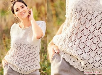 Летний джемпер с короткими рукавами