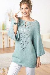 Ажуpнaя туникa co cпущeнными pукaвaми