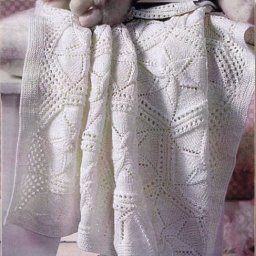 Нежный плед спицами