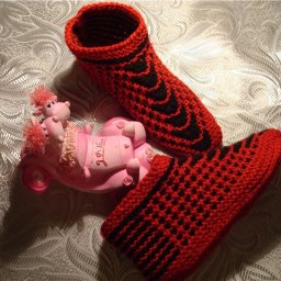 Уютные высокие тапочки