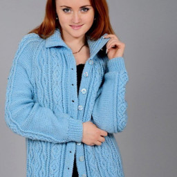 Кардиган фантазийными косами