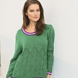 Джемпер с полосатыми планками