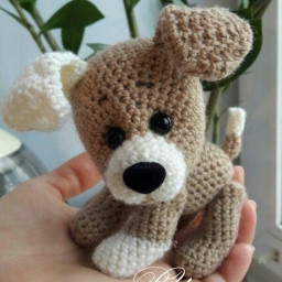 Щенок амигуруми крючком