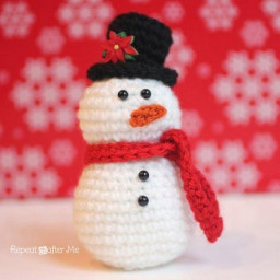 Символ зимы - Снеговик (вязание крючком)