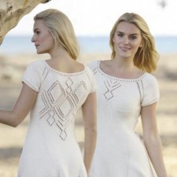 Ажурное платье с ромбами