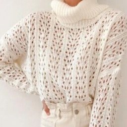Ажурный свитер оверсайз