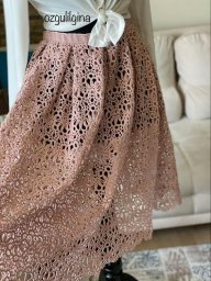 Юбка из ленточного кружева — настоящий шедевр ручной работы