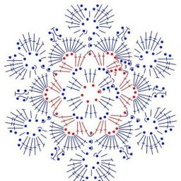 Круглый мотив для вязания крючком