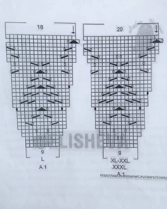 Туника на круглой кокетке, вяжем из Loro Piana