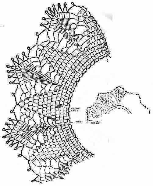 Схемы для милых вязаных воротничков
