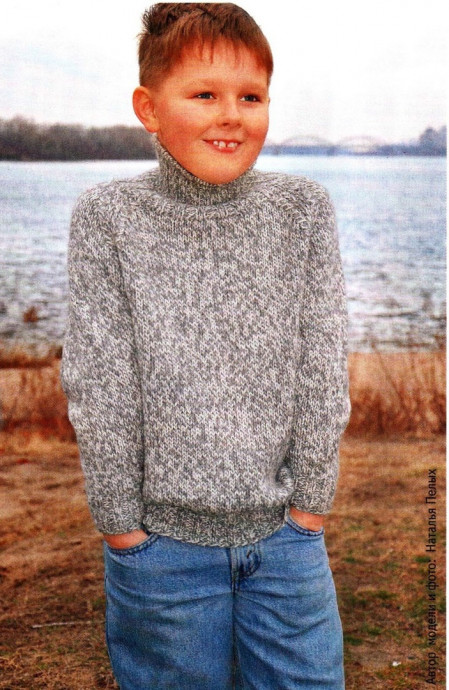Вяжем шерстяной свитер реглан