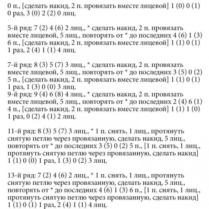 Топ с ажурным зигзагообразным узором
