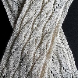 Уютный шарфик с узором "косички"