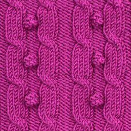 Узор косы и шишечки спицами