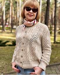 Схема узора для кофты, связанной спицами