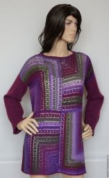 Вяжем женскую тунику крючком