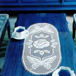 Ажурная салфетка в филейной технике