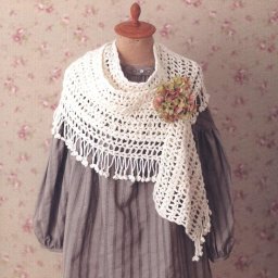 Ажурный шарф-шаль