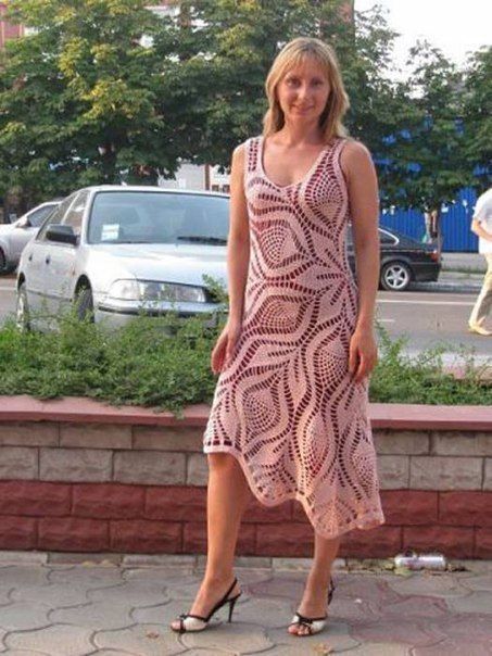 Красивое платье для любителей узоров "Ананасы"