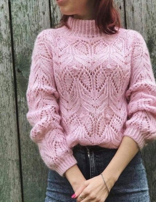 Красивый ажурный узор для джемпера Красивый ажурный узор для джемпера
