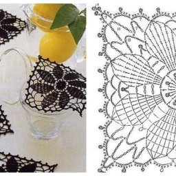 Квадратный мотив крючком