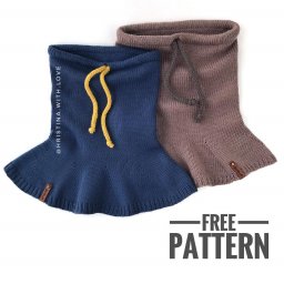 Описание манишки-снуда спицами