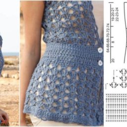 Нежный жилет крючком