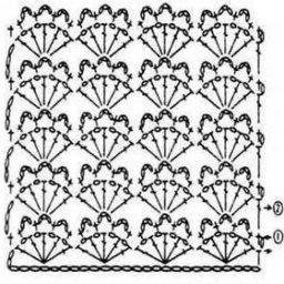 Подборка схем для различных вариаций узора "Ракушка"