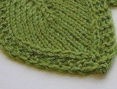 Листики-подставки спицами