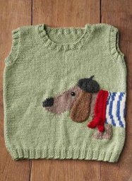 Детская безрукавка украшена нарядной собачкой