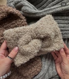 Повязка из пряжи букле