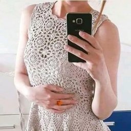 Милое ажурное платье крючком