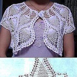 Ажурные болеро крючком
