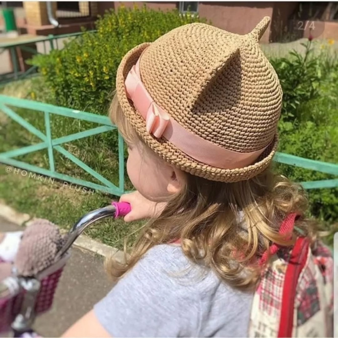 Котошляпка из рафии