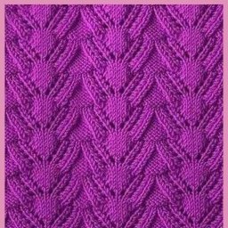 Красивый объемный узор спицами