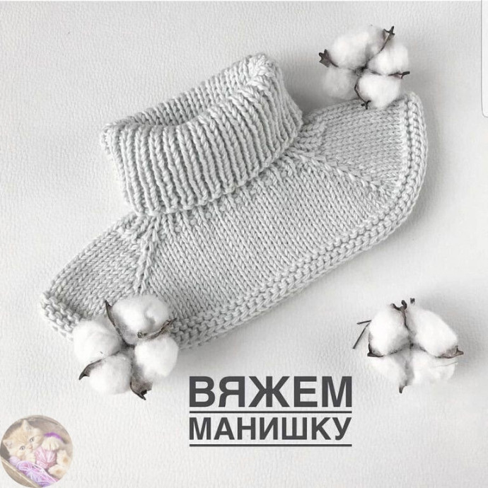Серая манишка спицами Серая манишка спицами