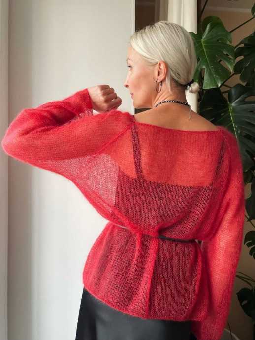 Паутинка &laquo;Red&raquo;, вяжем из мохера