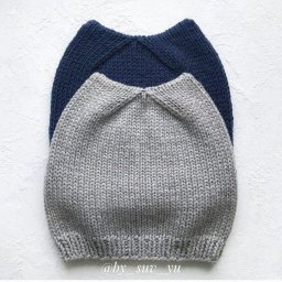 Шапочка с ушками, вяжем милый головной убор