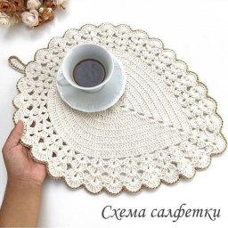 Схема красивой салфетки крючком