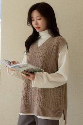 Безрукавка в цвете бежевый меланж от Just One