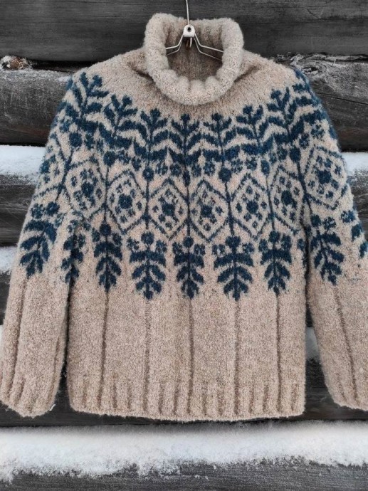 Вяжем зимний свитер