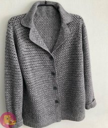 Серый жакет регланом сверху