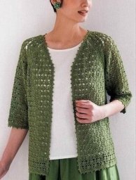 Жакет изо льна, связанный крючком — лёгкость, стиль и характер