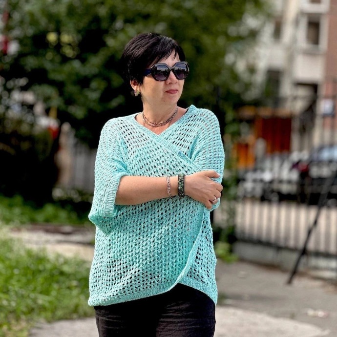 Кардиган бирюзового цвета