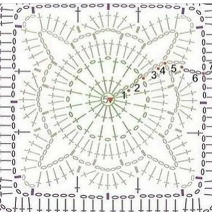 Цветочный мотив крючком Цветочный мотив крючком