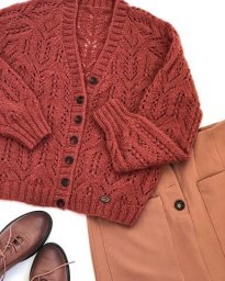 Интересный кардиган спицами