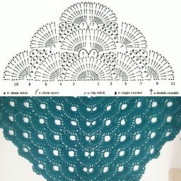 Красивая шаль крючком