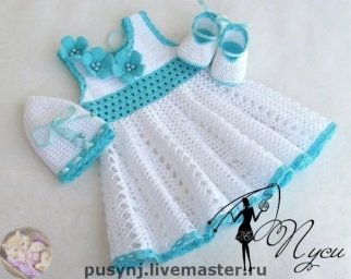 Замечательное платьице крючком